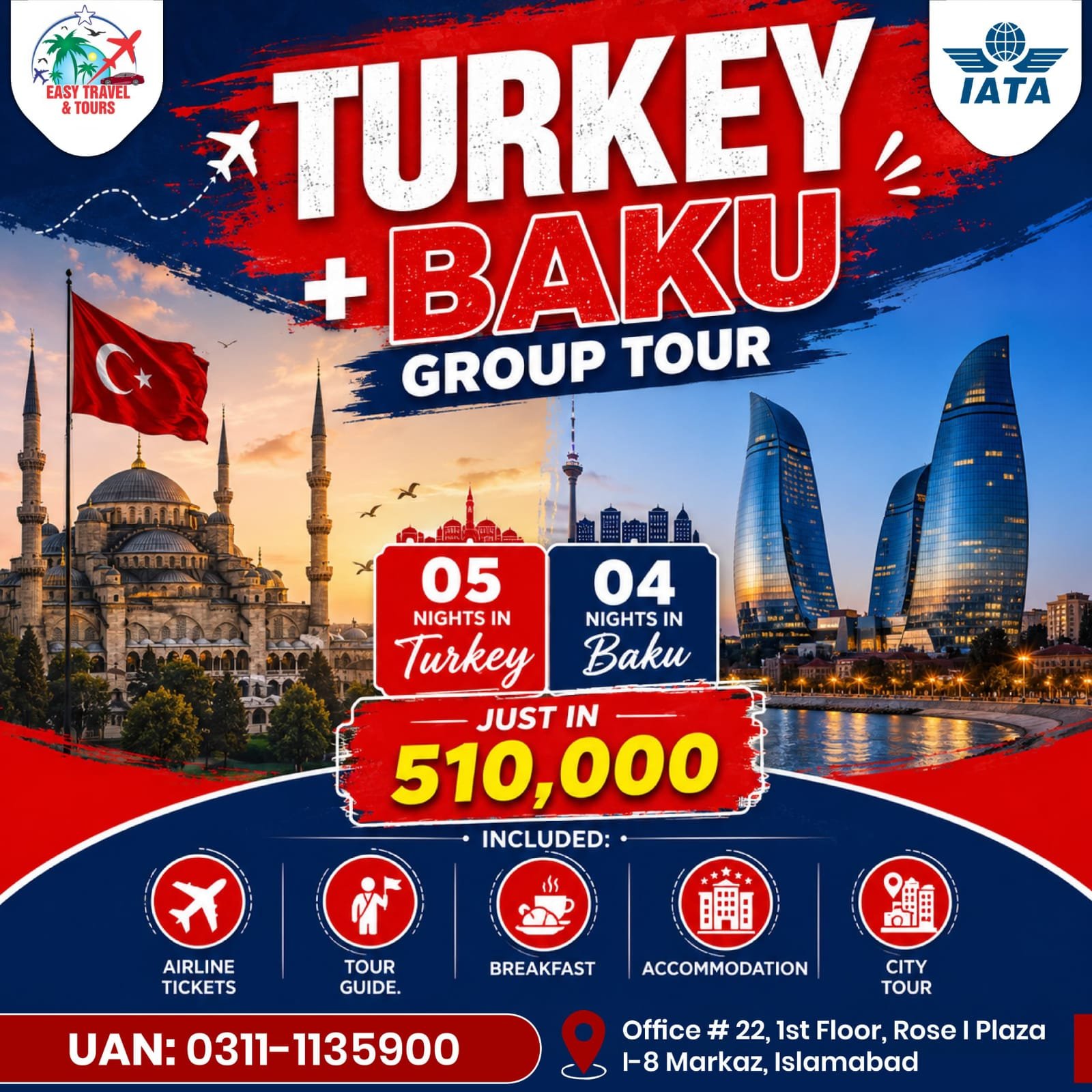 Turkey + Baku 10 Days / 9 Nights Group Tour Package